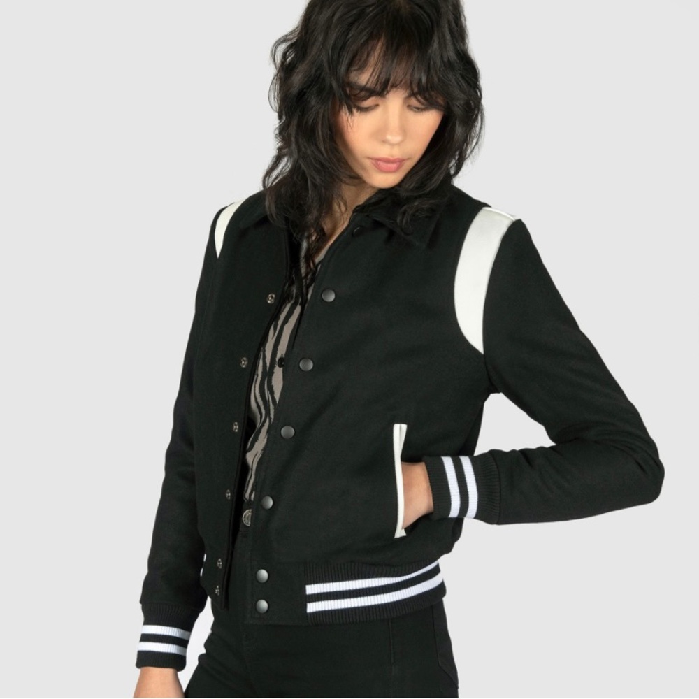 Straight To Hell Unisex Varsity Jacket - XS, GREY